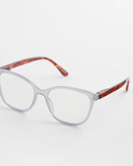Chico's Online Light Blue Opaque Color Block Readers