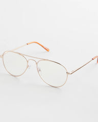 Chico's Discount Gold Metal Aviator Readers