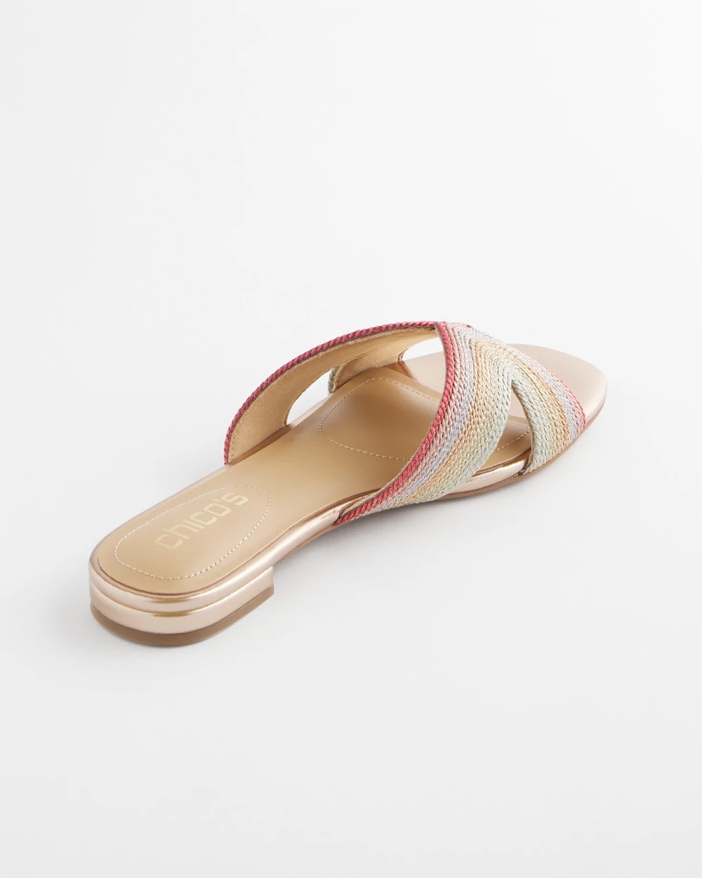 Chico's Discount Metallic Multi Palma Slide Sandals