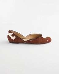 Chico's Outlet Neutral Sophie Pony Haircalf Leather Flats