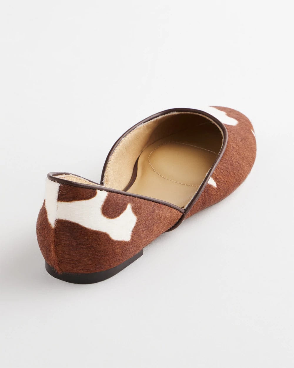 Chico's Outlet Neutral Sophie Pony Haircalf Leather Flats