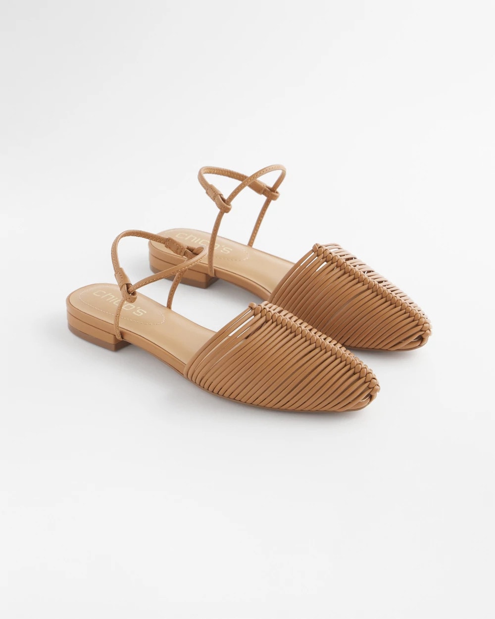 Chico's On Sale Tan Woven Slingback Sandals
