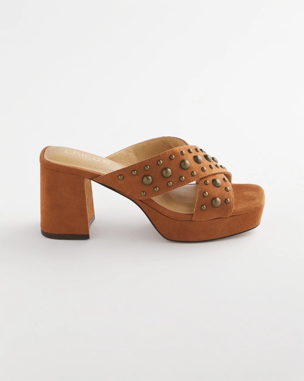 Chico's Online Cognac Vale Western Suede Block Heels