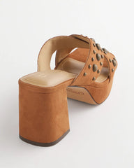 Chico's Online Cognac Vale Western Suede Block Heels