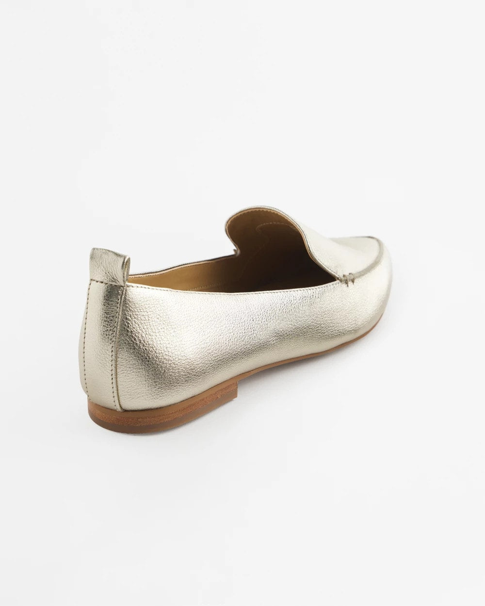 Chico's Sale Gold Gold Metallic Leather Loafer