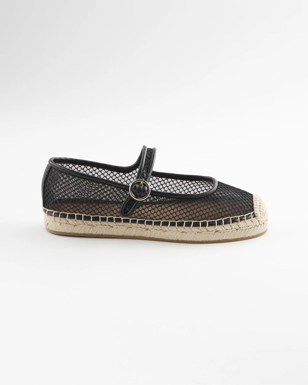 Chico's On Sale Black Eliana Mesh Mary Jane Espadrille