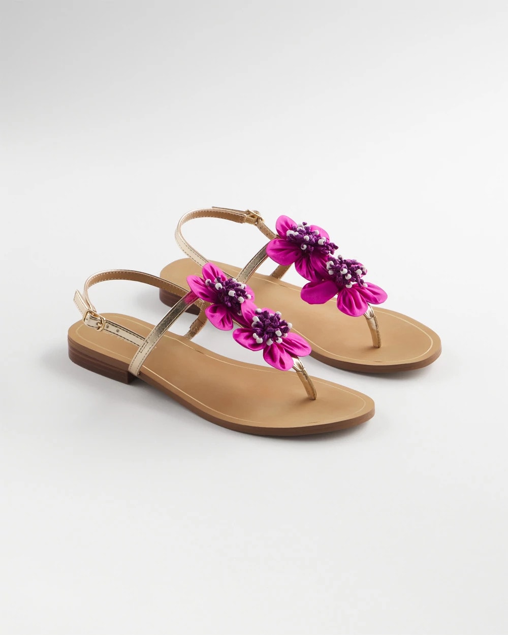 Chico's Online Pink Sunset Flower Sandal