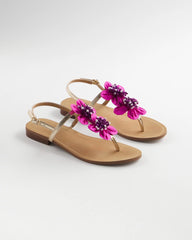 Chico's Online Pink Sunset Flower Sandal