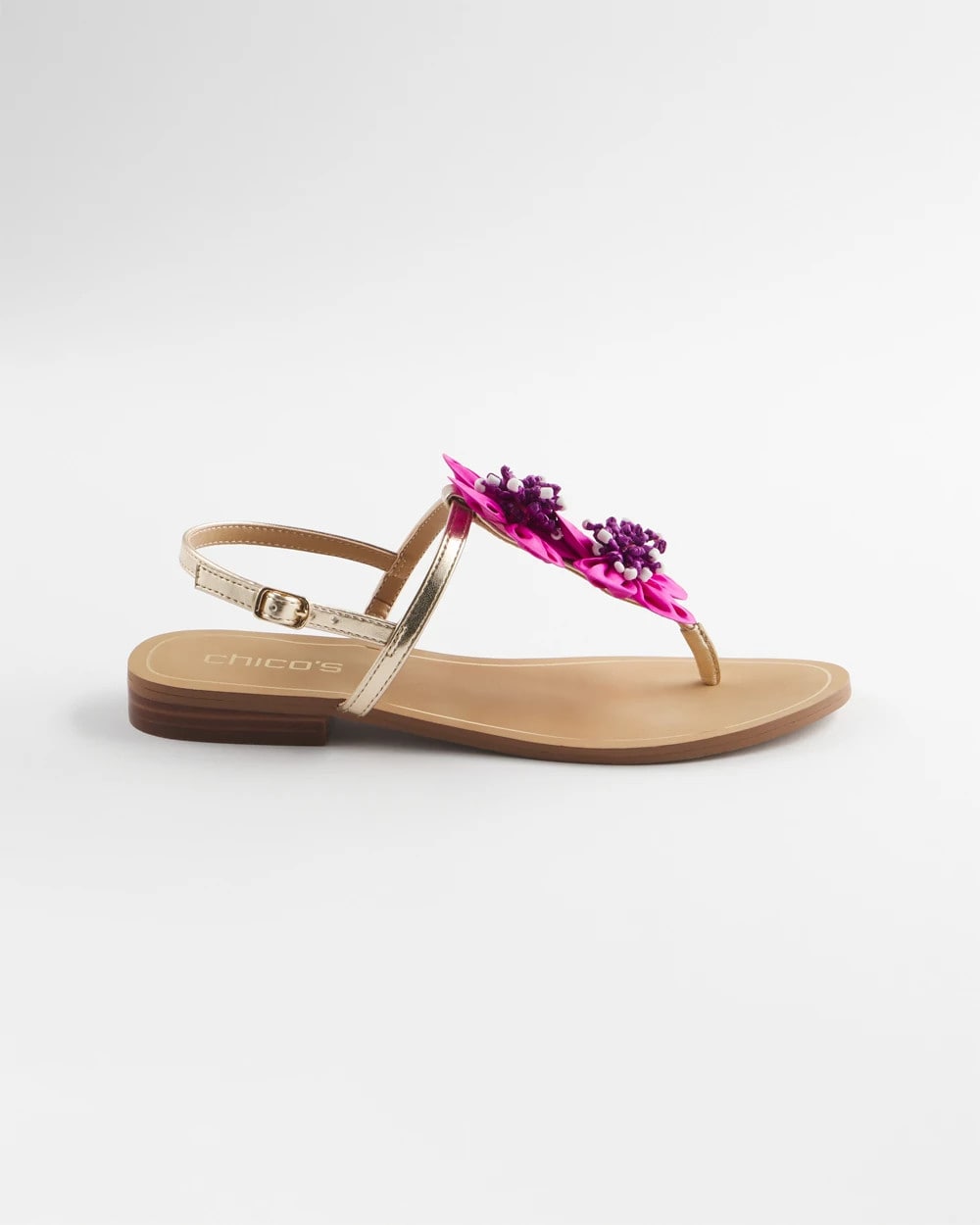 Chico's Online Pink Sunset Flower Sandal