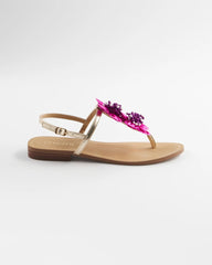 Chico's Online Pink Sunset Flower Sandal