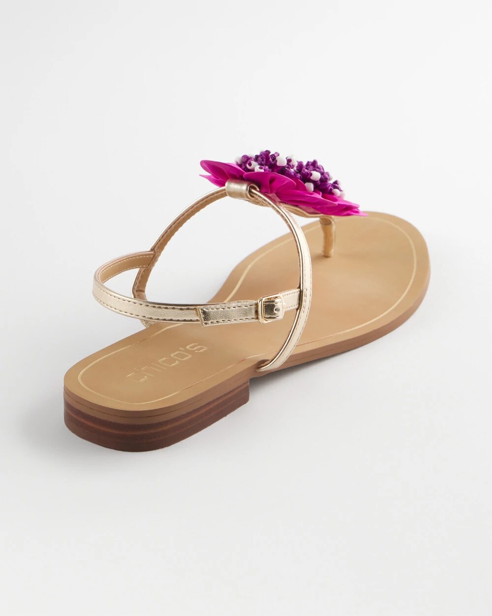 Chico's Online Pink Sunset Flower Sandal