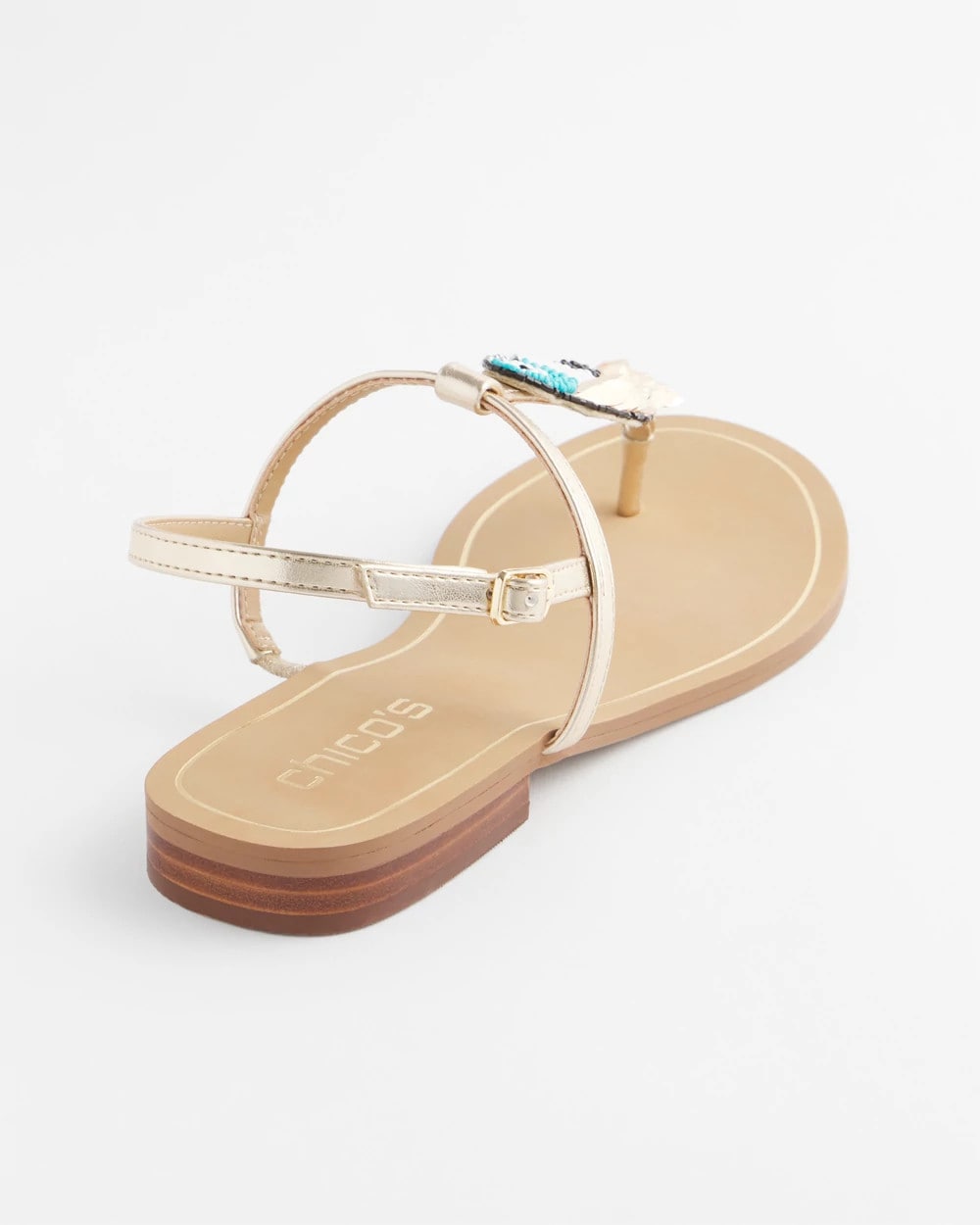Chico's For Sale Multi Beach Parrot T-Strap Sandals