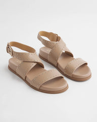 Chico's Online Dark Natural Tan Leather Sandals