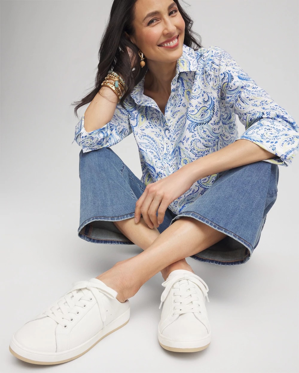 Chico's Discount Alabaster Slide-in Sneakers