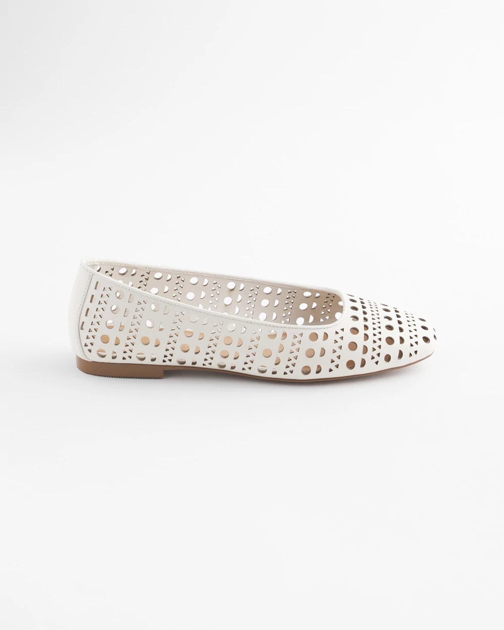 Chico's Outlet Alabaster Cutout Ballet Flats