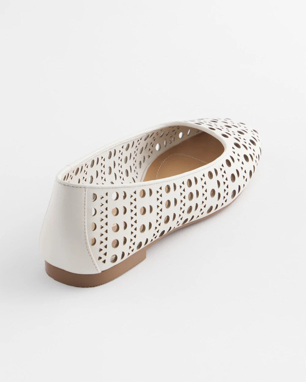 Chico's Outlet Alabaster Cutout Ballet Flats