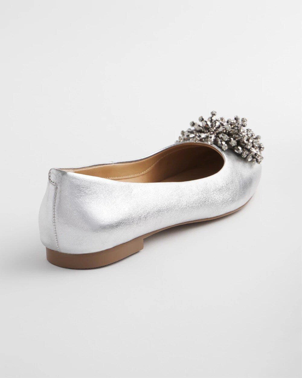 Chico's For Sale Metallic Omega Beaded Ballet Flats