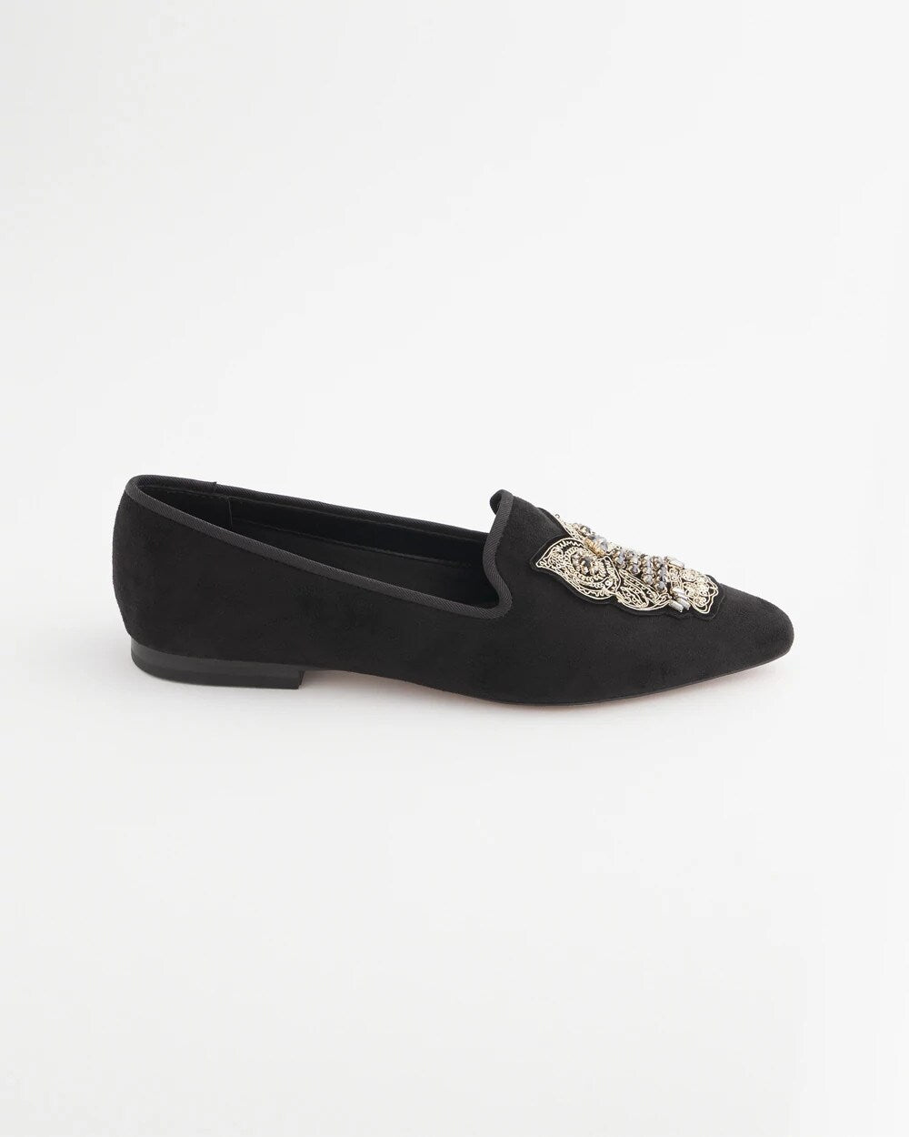 Chico's Outlet Black Black Microsuede Loafers