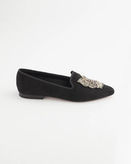 Chico's Outlet Black Black Microsuede Loafers