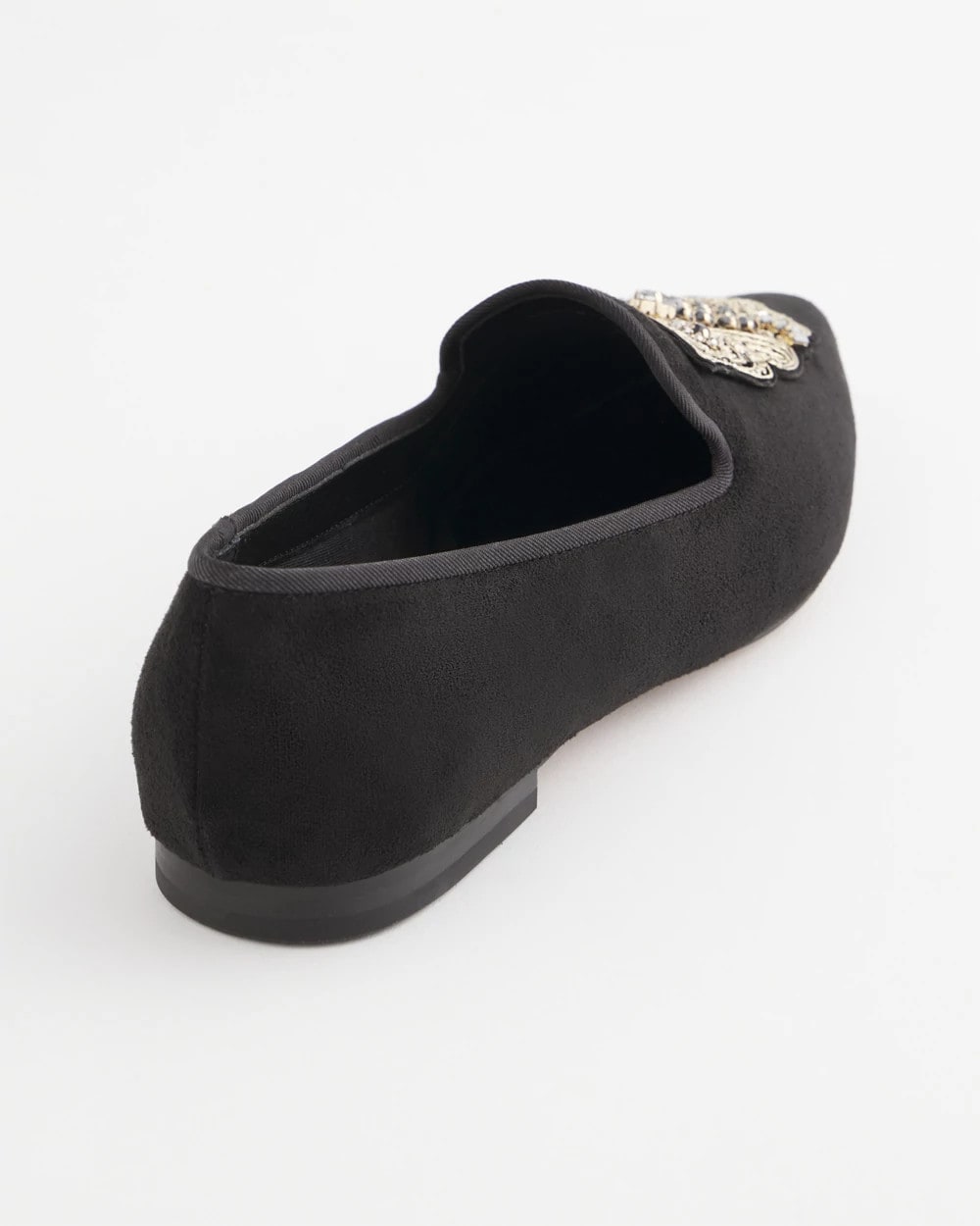 Chico's Outlet Black Black Microsuede Loafers