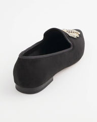 Chico's Outlet Black Black Microsuede Loafers