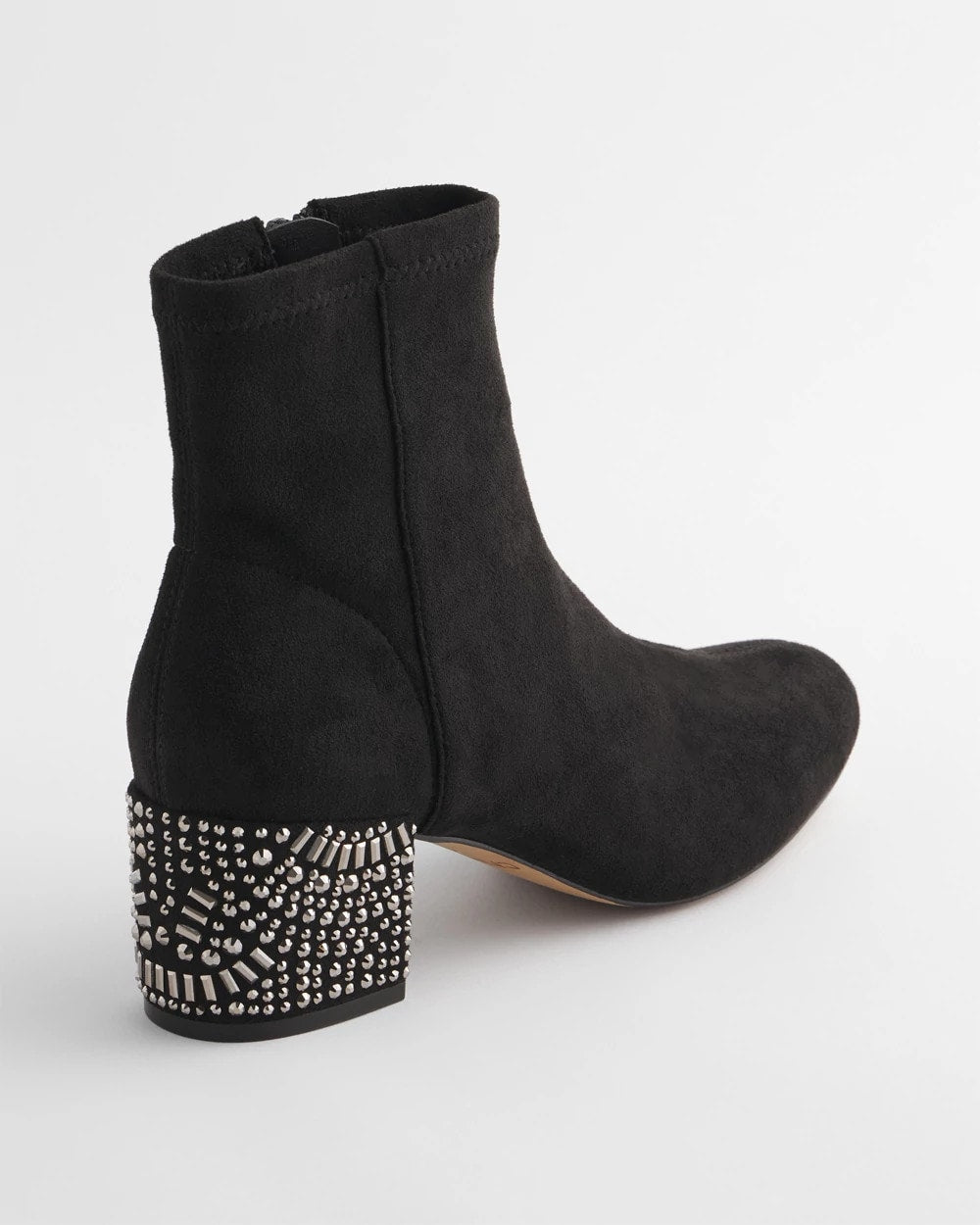 Chico's On Sale Black Embellished Destiny Art Deco Boot Heels