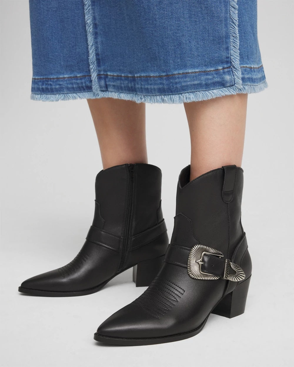 Chico's For Sale Black Kris Western Buckle Boots