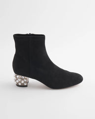 Chico's On Sale Black Danika Embellished Vegan Suede Boots