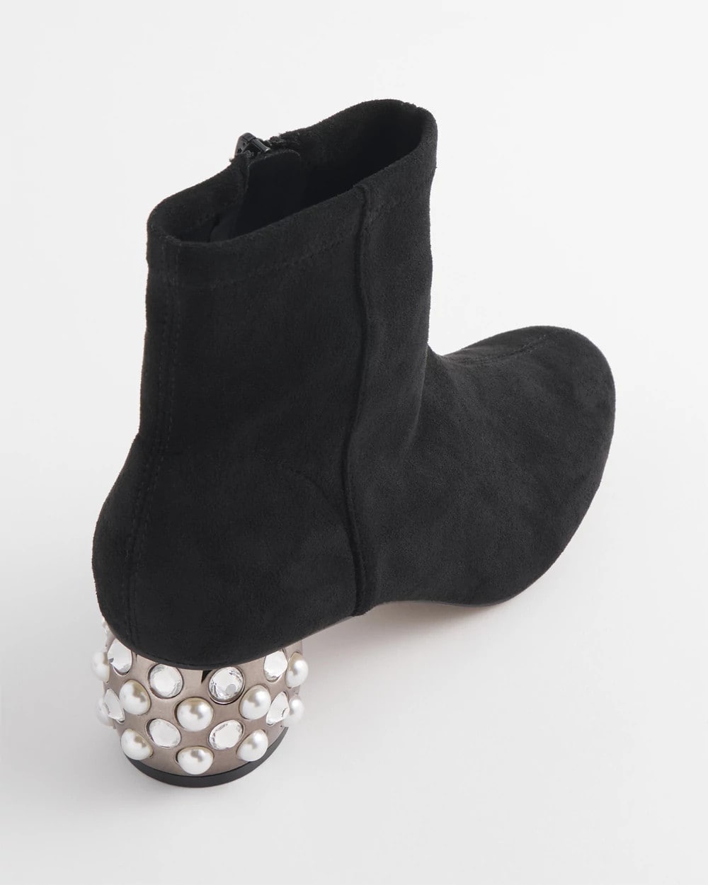 Chico's On Sale Black Danika Embellished Vegan Suede Boots