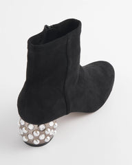 Chico's On Sale Black Danika Embellished Vegan Suede Boots