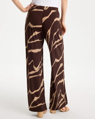 Chico's On Sale Cocoa Bean Travelers™ Zebra Knit Wide-Leg Pants