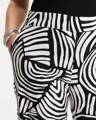 Chico's Discount Alabaster Geo Pull-On Wide-Leg Linen Pants