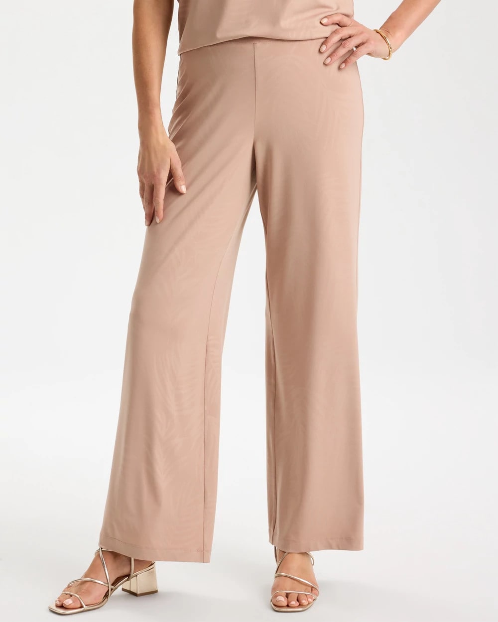 Chico's On Sale Mocha Mousse Travelers™ Palm Embossed Knit Pants