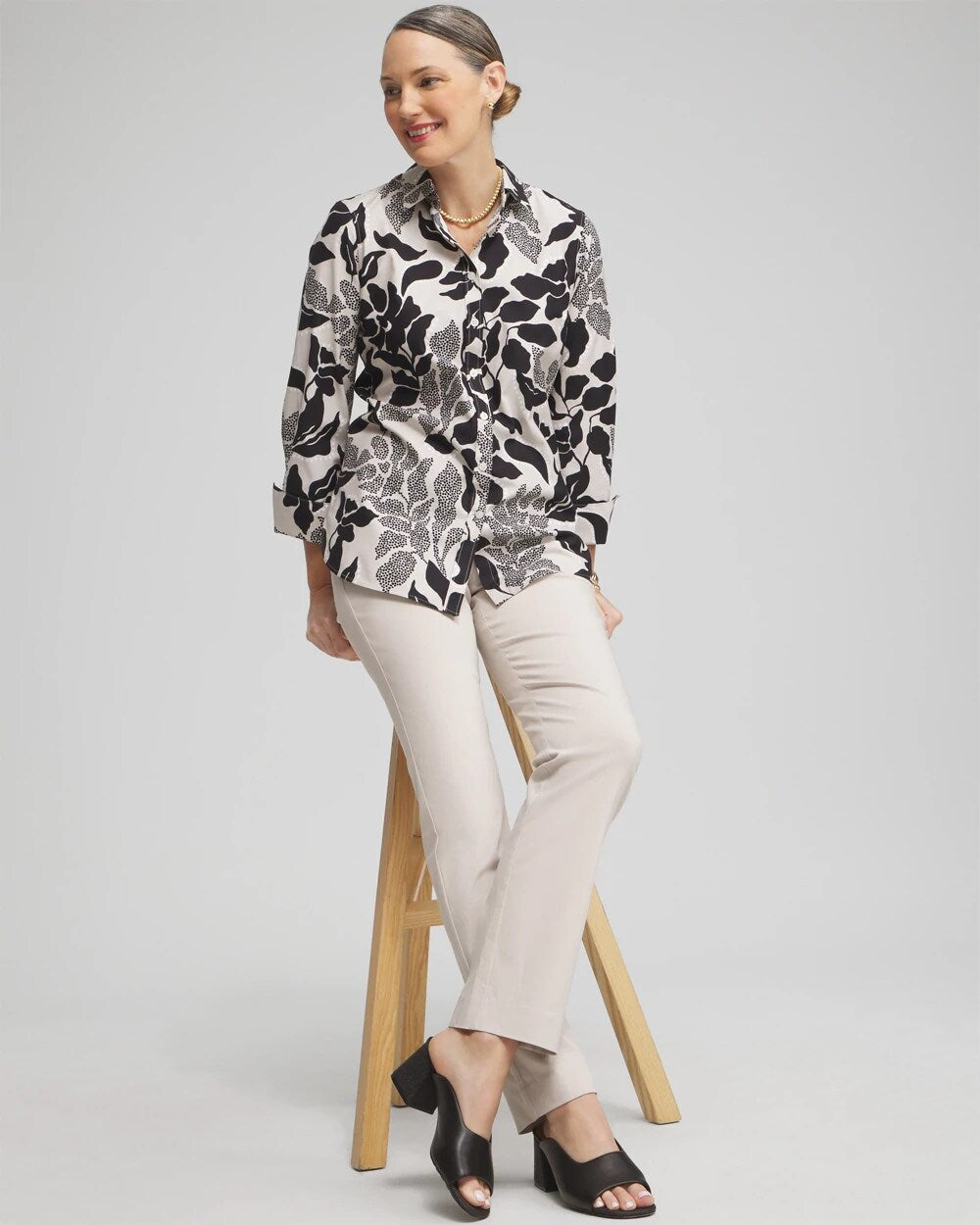 Chico's Discount Smokey Taupe Brigitte™ Slim Pull-On Pants