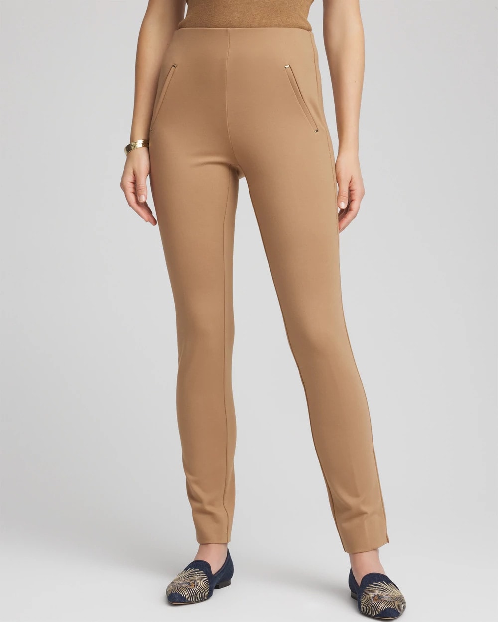 Chico's On Sale Caramel Apple Juliet Slim Trim Detail Pants