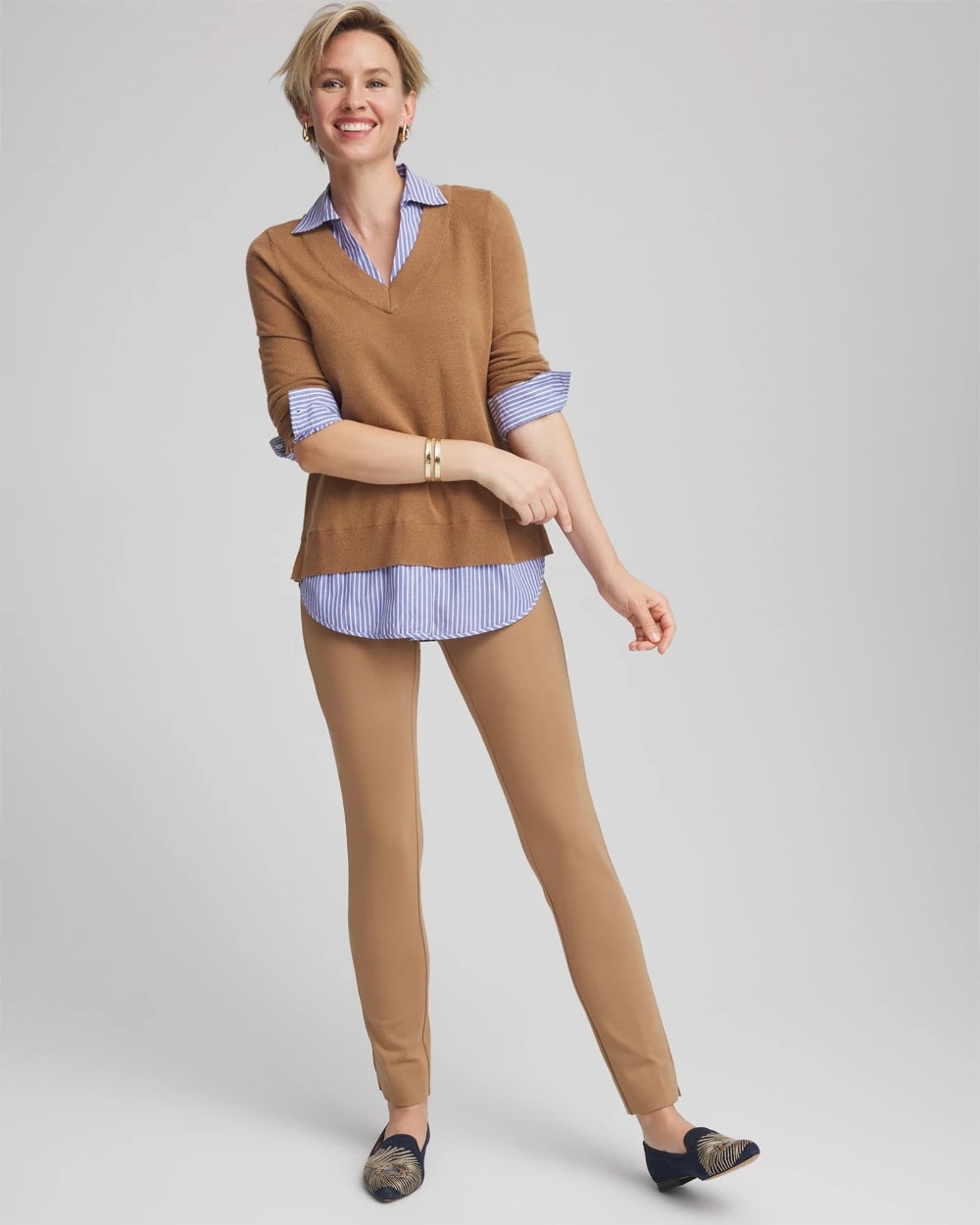 Chico's On Sale Caramel Apple Juliet Slim Trim Detail Pants