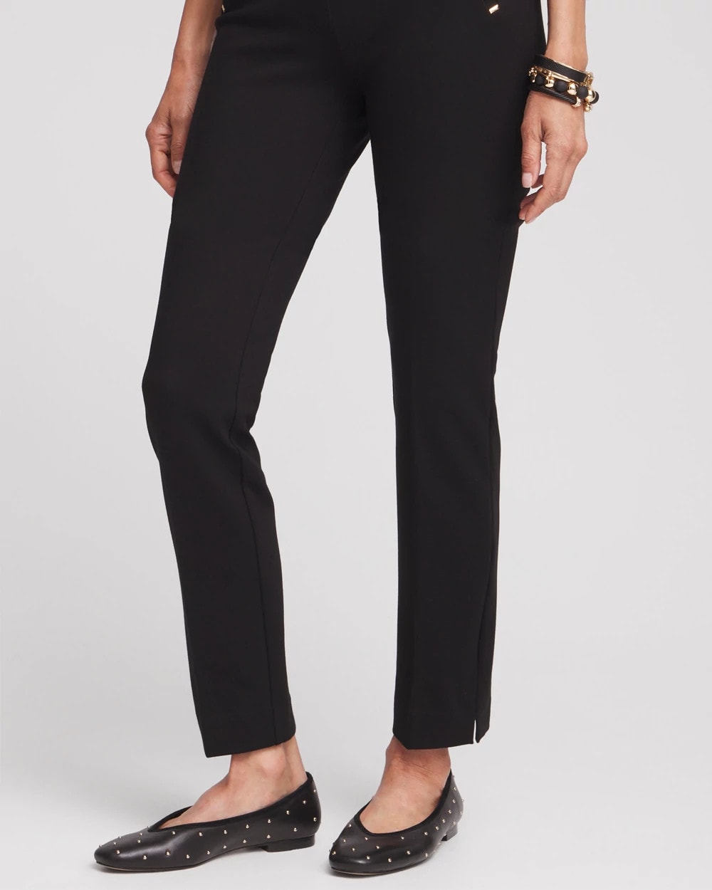 Chico's For Sale Black Juliet Slim Trim Detail Ankle Pants
