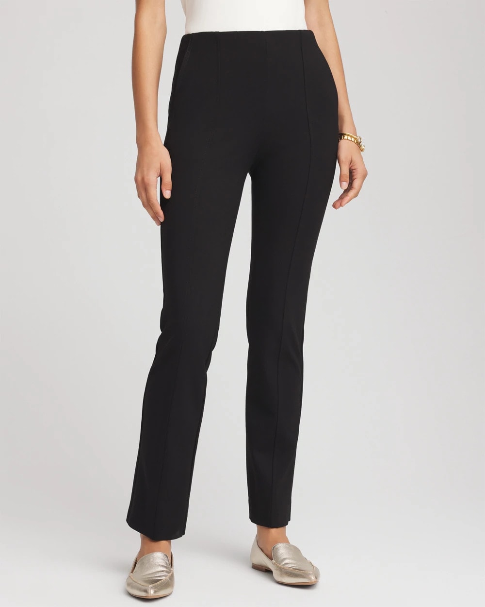 Chico's Discount Black Juliet Straight Ankle Pants