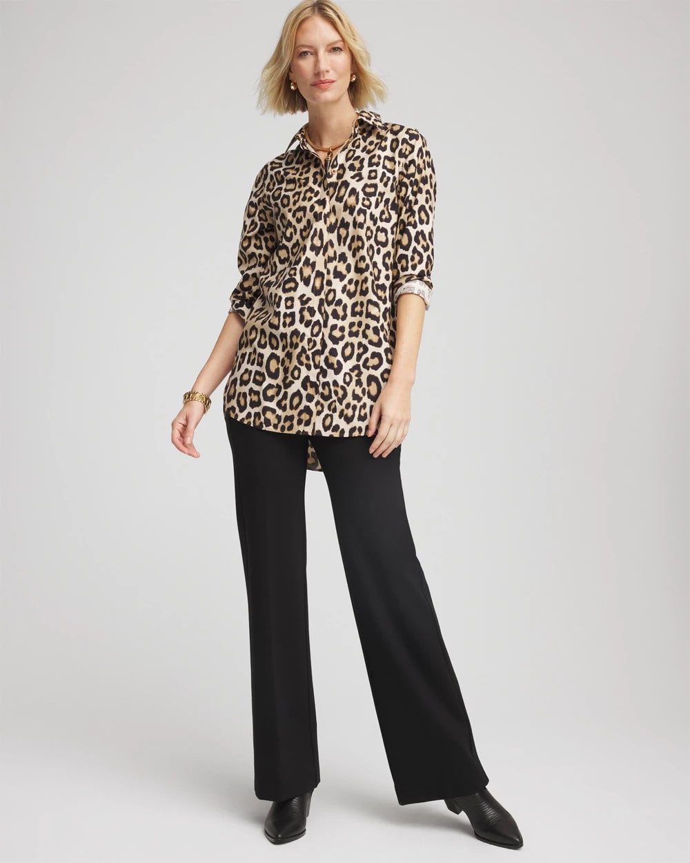 Chico's Sale Black Juliet Wide Full Length Pant