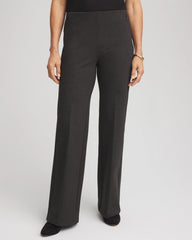 Chico's For Sale Graphite Heather Gray Petite Juliet Wide Full-Length Ponte Pants