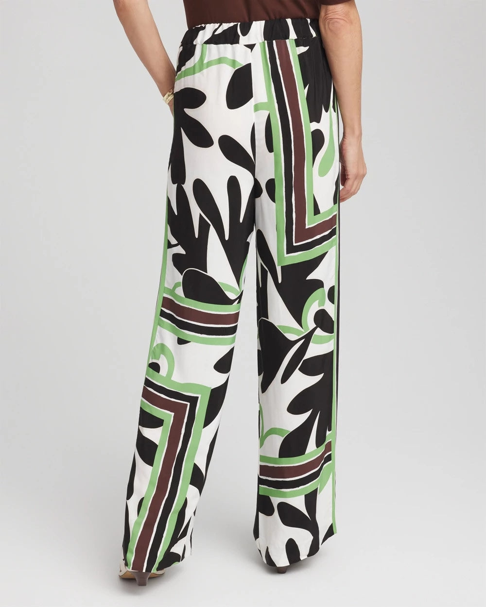 Chico's Discount Ecru Printed Silky Soft Pants