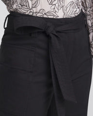 Chico's Sale Black Belted Twill Utility Cropped Pants