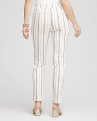 Chico's Outlet Alabaster Petite Brigitte™ Striped Ankle Pants