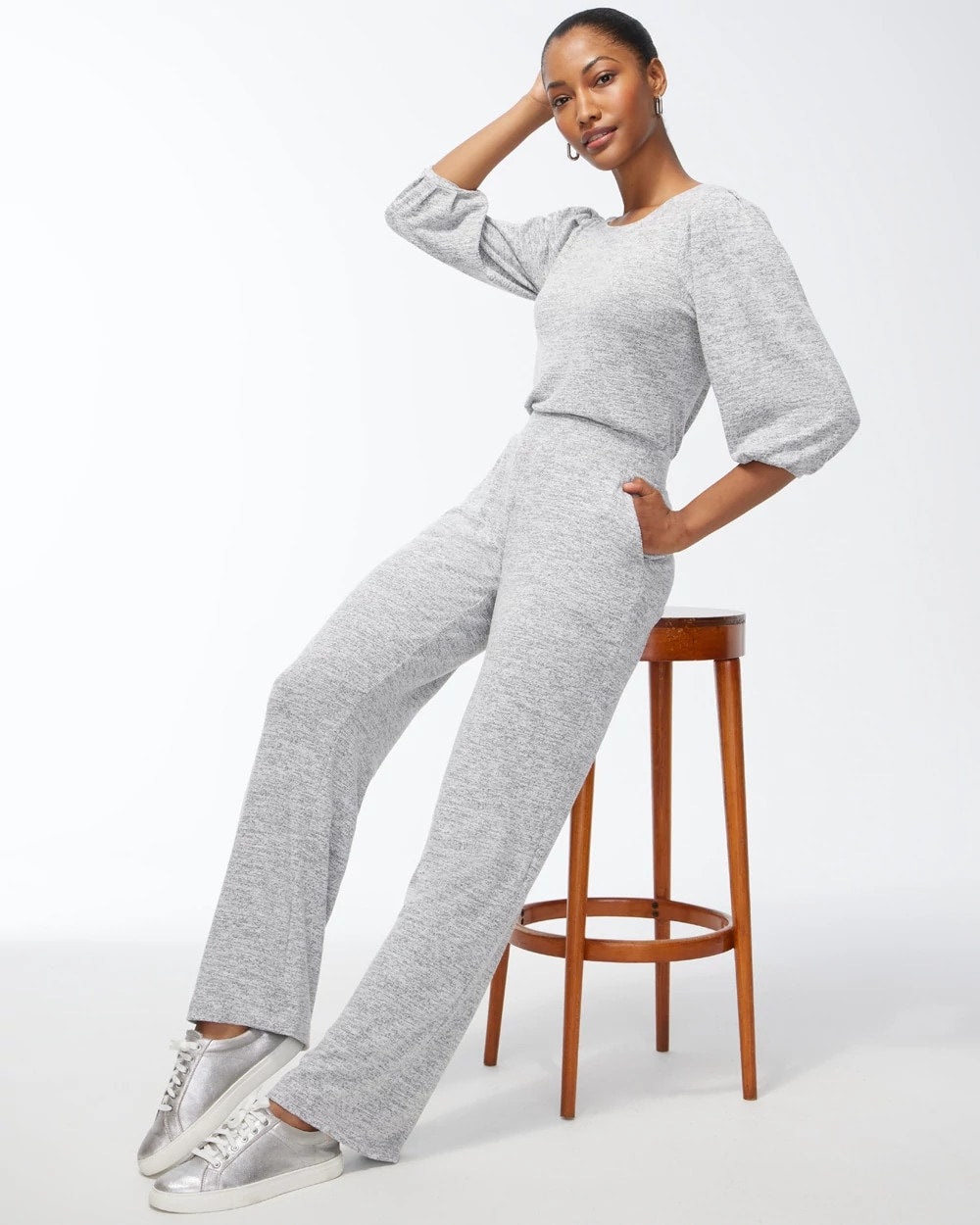 Chico's On Sale Salt And Pepper Zenergy® Soft Essentials Pants