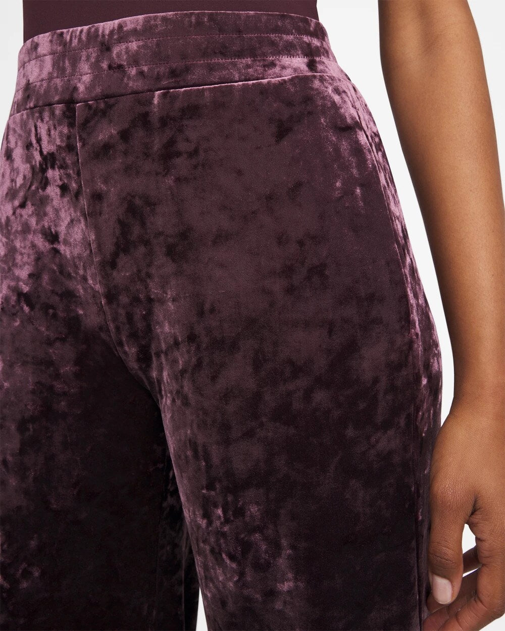 Chico's Online Night Bloom Crushed Velvet Wide-Leg Pants