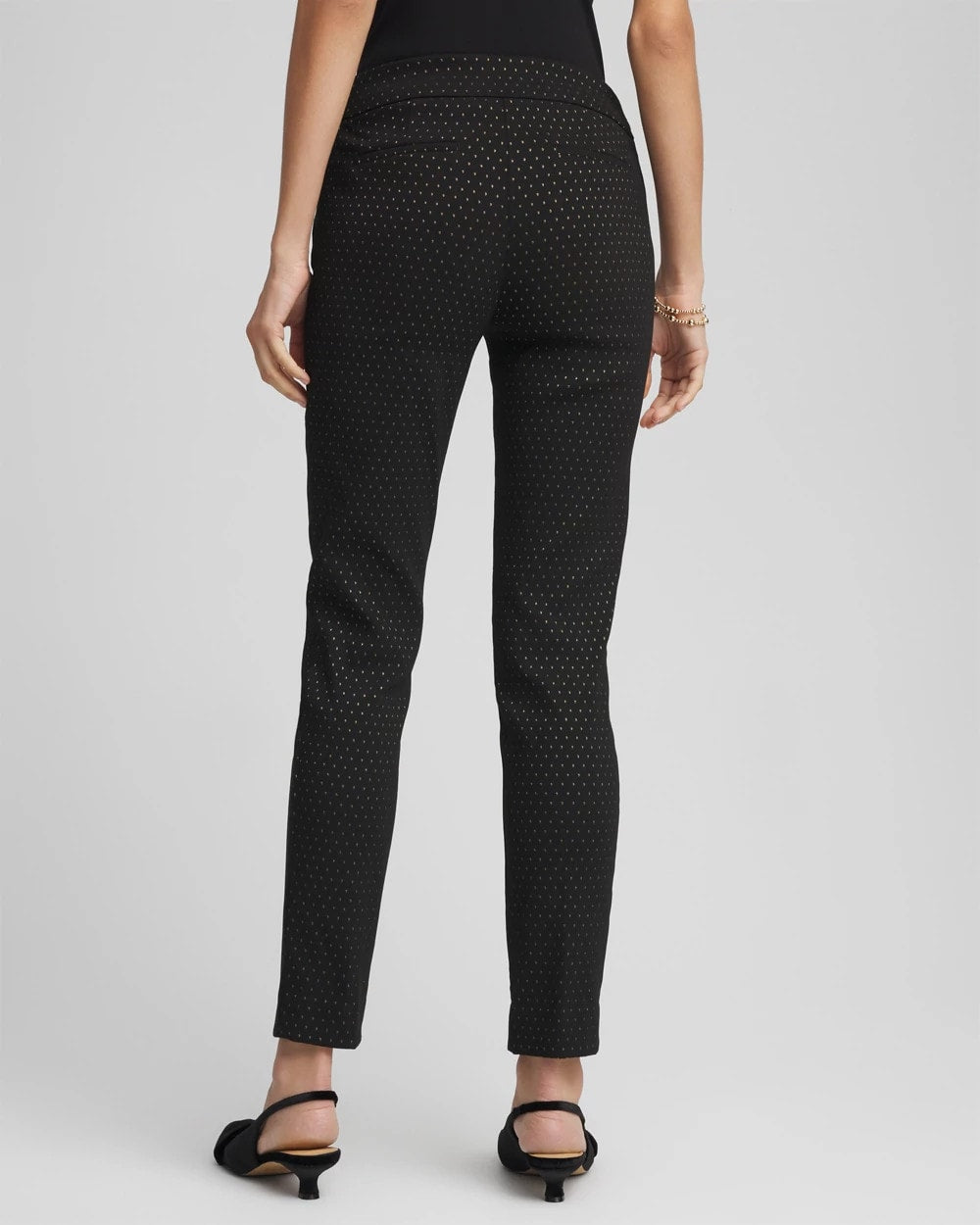 Chico's Discount Black Brigitte™ Slim Ankle Jacquard Pants