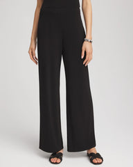 Chico's For Sale Black Travelers™ Knit Wide-Leg Pants