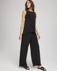 Chico's For Sale Black Travelers™ Knit Wide-Leg Pants