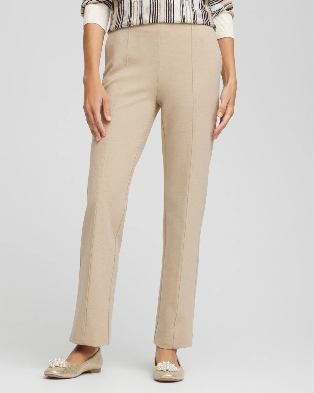 Chico's Sale Taupe Heather Juliet Straight Ankle Pants