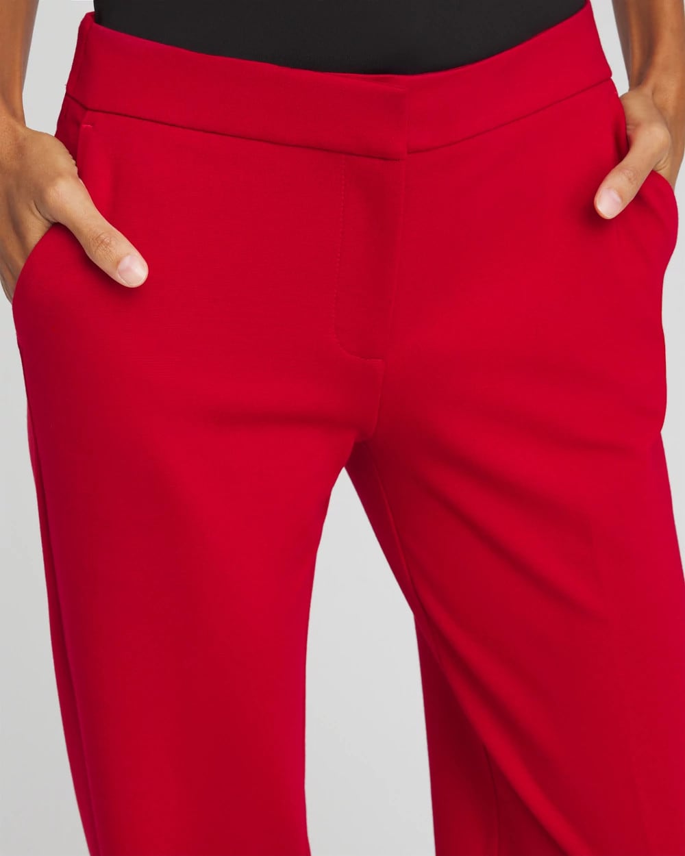 Chico's On Sale Carmine Red Emme Wide-Leg Trouser Ponte Pants